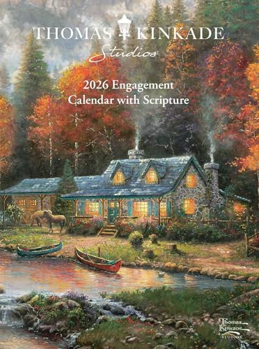 Thomas Kinkade Studios 2026 Monthly/Weekly Engagement Calendar with Scripture: Original Andrews McMeel-Tischkalender [Kalendar] (Agenda-Ringbuch)