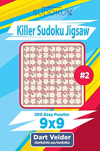 Killer Sudoku Jigsaw - 200 Easy Puzzles 9x9 (Volume 2)