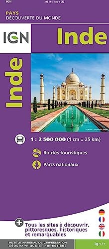 IGN Karte, Pays Découverte du Monde Inde / Indien: Übersichtskarte (Découverte des Pays du Monde, Band 85115)