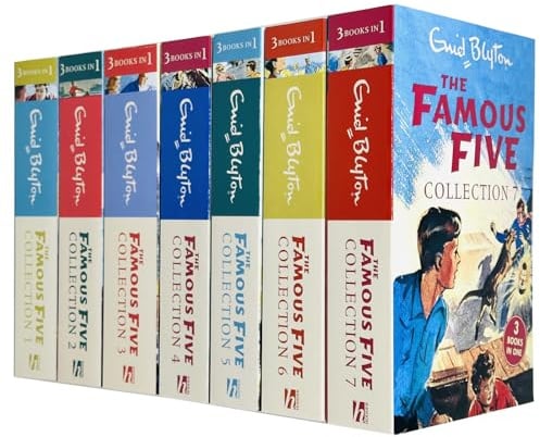 Enid Blyton Famous Five Collection 1-7 Books Set 21 Stories (3 Books in 1)