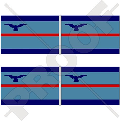 RAF Squadron Leader Kommando-Flagge UK, British Royal Air Force, 50 mm, Vinyl-Aufkleber für Stoßstange, Helm, 4 Stück