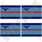 RAF Squadron Leader Kommando-Flagge UK, British Royal Air Force, 50 mm, Vinyl-Aufkleber für Stoßstange, Helm, 4 Stück