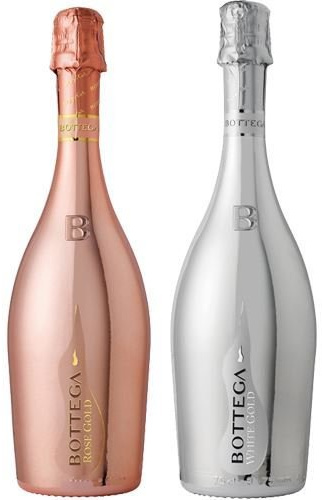 Bottega White Gold & Rose Gold Duo of Sparkling Wine 2 x 75cl