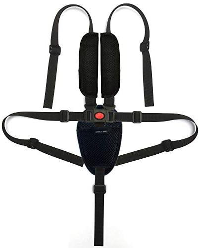 Zarpma Sicherheitsgurt für Kinderwagen, 5-/3-/2-Punkt, verstellbar, Sicherheitsgurte für Babys, Kinderwagen, Hochstuhl (inkl. Schulterpolster und Schutzpolster)
