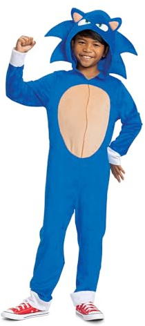Disguise Costume Bambino Sonic - Sonic Prime, Licenza Ufficiale, Vestibilità Confortevole e Design Dettagliato, Taglia S 4-6 Anni