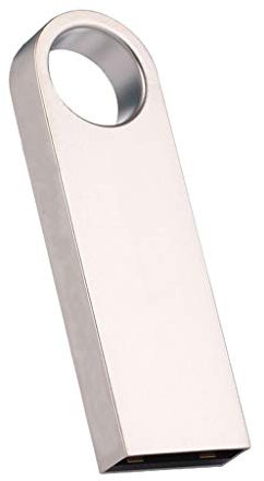Goodplan Clé USB 32 Go Haute Vitesse USB 3.0 imperméable à l'eau en métal U Disque Voyageur de données USB avec Porte-clés pour Cadeau créatif (Argent)