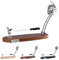 Buarfe Jamonero Plegable Jabugo Madera de Haya Cabezal Giratorio con Cuchillo Jamonero (Nogal)