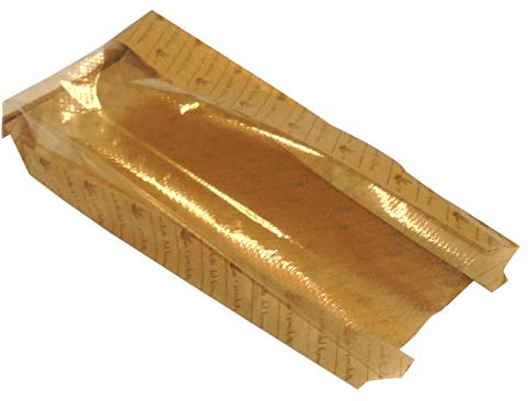 PZ 100 SACCHETTO CON FINESTRA CM 17 X 44 FORMATO GRANDE IN CARTA ANTI GRASSO BUSTA PER PIZZETTE PANE BISCOTTI DOLCI E ALIMENTI PAPER BAG