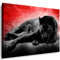 Julia-Art - Bilder Panther Leinwand mit Keilrahmen 150 x 100 cm Leinwandbild XXL Wandbild Tiere Kunstdrucke Tierwelten Bild Wanddesign Wanddekoration c-642v-210
