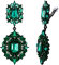 EVER FAITH Ohrclips Art Deco Vintage-Stil Party Gatsby Baumeln Chandelier Clips on Ohrringe für Damen Grün-Ton