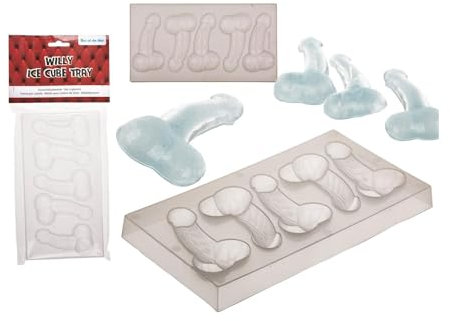 5 Eiswürfelformen 'Willy' ca. 20 x 11 x 2 cm Eiswürfelbehälter in Penis Form