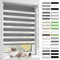BelleMax Doppelrollo Klemmfix ohne Bohren & mit Bohren, 90x120cm(BxH), Dunkelgrau, Duo Rollo, Sonnenschutz lichtdurchlässig Blickdicht, Klemmrollo Fensterrollo, Rollos für Fenster und Tür