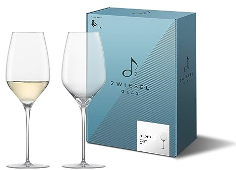 Zwiesel Glas Riesling Weißweinglas Alloro (2-er Set), in Handarbeit mundgeblasene Weingläser, ästhetische Tritan-Kristallgläser für Weißwein (Art.-Nr. 122093)