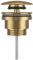 VALAZ Tappo universale adatto per lavabo e bidet con e senza troppopieno in oro spazzolato oro opaco valvola per scarico Click Clack, Pop-Up