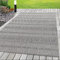 SIMPEX Outdoor Teppich, Boho-Design, Teppich Grau, 240 x 340 cm, Teppich skandinavischen Stil, Küche, Balkon, Terrasse, Garten, Picknick