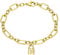 s.Oliver Armband Edelstahl Damen Armschmuck, 20 cm, Gold, Schloss, Kommt in Schmuck Geschenk Box, 2032522