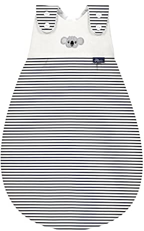 Alvi Baby Mäxchen Außensack ringlets koala navy/Ganzjahresschlafsack mitwachsend/Babyschlafsack größenverstellbar/Alvi Kinderschlafsack ohne Ärmel/für Jungen und Mädchen ab 0 Monate