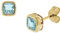 trendor Damen Ohrringe Gold 333 / 8K Ohrstecker Synt. Aquamarin Ohrschmuck aus Echtgold, elegante Geschenkidee für Damen, edler Geburtsstein, 51684-02