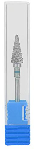 Nail Drill Bit, Tungsten Steel Nail Art Manicure Drill Bit, Electric Pedicure Manicure Grinding Head Cone Nail Drill Bit for Manicure Pedicure Salon Home Personal Use(Blue label)