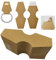 DUGGARS 200 Stück Kraftpapier Halsketten Display Karten Schmuck Display Karten,Selbstklebend Umklappen Schmuck Verpackung für Schmuck Klassifizieren, Anzeigen (Braun)