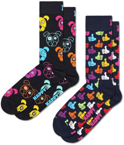 Happy Socks Unisex 2-pack Classic Dog Socks Socken (2er Pack)