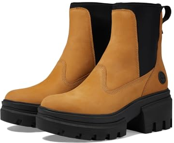 Timberland Women's Everleigh Mid Chelsea Boot, Weizen, Nubuk, 40 EU