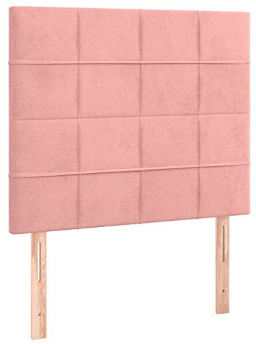 vidaXL Testiera a LED Rosa 100x5x118/128 cm in Velluto