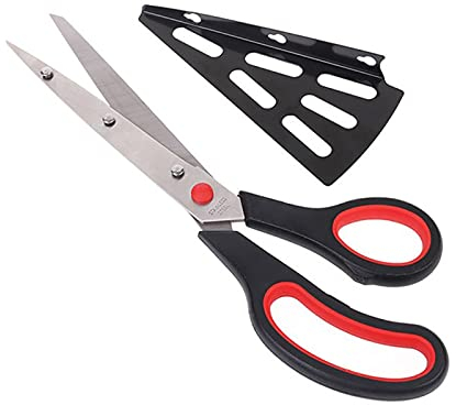 Cortadora de Pizza, tijera, espátula, servidor de tartas, cortadora de cizalla, herramienta for rebanadas de panqueques, restaurante, Pizza, pastelería, cocina, cortadores de Pizza ( Color : Rosso )