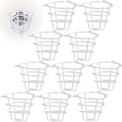 TunaMax Weißer Feuersprenger Kopfschutz für 1,27 cm und 1,9 cm Sprinklerkopf zum Schutz von Unterputzmontage, Seitenwand und Halbwand, 10 Stück