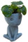 TOPINCN Pots de Plantes avec Trou de Vidange Résine Mignon Visage Lumineux Planteur Pot Tête Pot de Fleur Succulent Planteur Pot de Fleurs pour Maison Bureau Décor (#1)