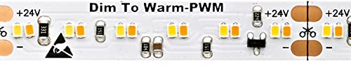 LED Strip DIM TO WARM LED, 20W/m, 3000-1800K, 5m, 240 LED/m, IP20, 24V, 1900lm, Ra90