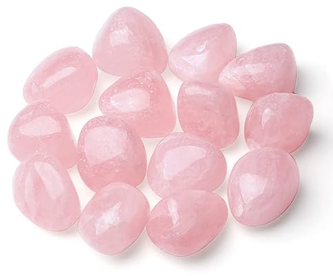 XIANNVXI Rosenquarz Kristalle Edelsteine Groß Trommelsteine Kristall Steine Natürliche Stein (100G)