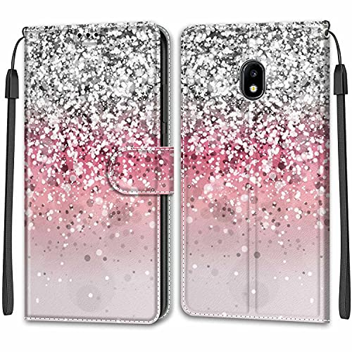 Hülle für Samsung Galaxy J3 2017, PU Leder Tasche Flip Case Lederhülle Handyhülle, Schutzhülle für Samsung Galaxy J3 2017