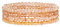 FULU AUTUMN Damen Kristall Perlen Armband Mehrschichtiges Steine Armband Boho Modeschmuck Beste Freundin Geschenke(Orange)