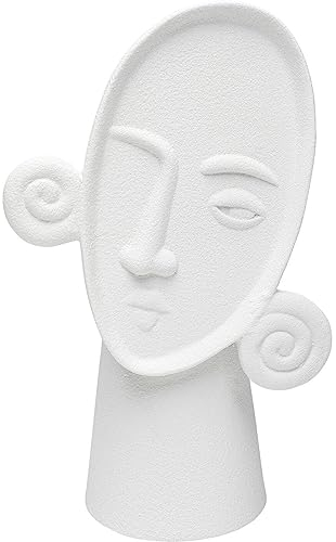 Kare Design Vase Curly Head, Weiß, Deko Vase, Porzellan, 29x17x10 cm (H/B/T)