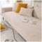 Axroad Mall Superweicher Sofa-Schonbezug für 1/2/3/4-Sitzer, universell, rutschfest, L-Form, Couchkissenbezug, warmer Sherpa-Stoff, Möbelschutz, Sofabezug für Wohnzimmer (Beige, 90 x 210 cm)
