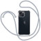 XTCASE iPhone 15 Hülle mit Band, Transparent Silikon Handyhülle für iPhone 15 mit Kette Stossfest Schutzhülle - Schnur mit Case zum Umhängen in Grau
