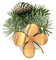 D.O.M. Christbaumanhänger Christbaumschmuck aus Olivenholz (Kleeblatt)