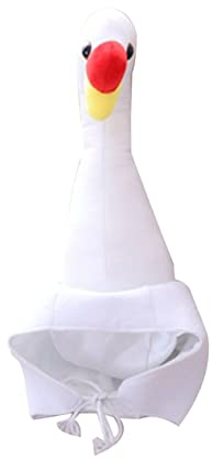 ifundom lustige Kopfbedeckung Neuheit Plüschhut entzückende Kopfbedeckung Fischhut Motorhaube Plüschmütze Tiara kuscheltier Schwanenkappe Schwanenhut Cosplay das Foto Weiß