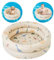 Satiskid Piscines pour enfants, piscine gonflable pour bébé, pataugeoire ronde gonflable, intérieur et extérieur, piscine de jeu d'eau, outils aquatiques de jeu d'été (beige)