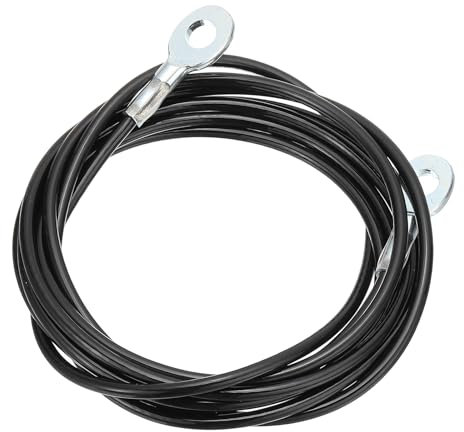 PATIKIL Pulley Cable, Adjustable Fitness Cable Pulley System Replacement Thick 4mm Heavy Gym Cable Pulley Attachment for Home Cable, Black (C-3m)