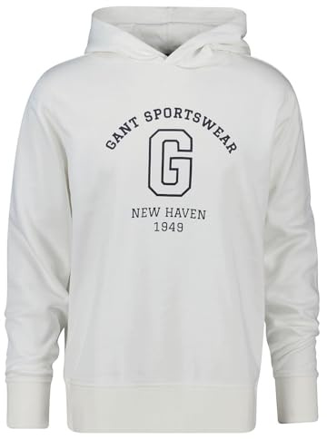 Gant Herren Graphic Sweat Hoodie Kapuzenpullover, Eggshell, 3XL EU