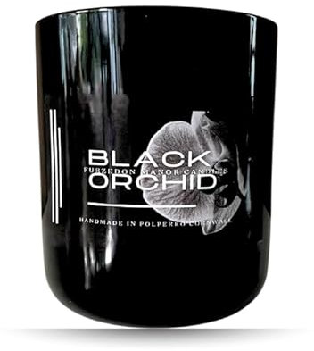 Black Orchid scented candle large 30cl. Stunning Black. Luxurious, elegant, pure and sophisticated