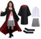 Zauberer Kostüm Kinder, CJBIN 8 Teiliges Umhang Kinder, Zauberer Umhang mit Bluse,Rock,Socken,Zauberstab,Brille,Krawatte Halskette,Zau-berer Cosplay Kos-tüm,Halloween KostümKinder für Karneval Cosplay