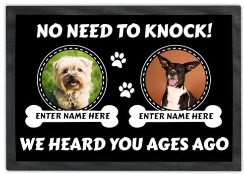 Adored Gifts Personalised Dog Welcome Mat - Rectangular - 35 x 50 cm - Machine Washable - Non-Slip - Both Indoor & Outdoor