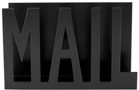 Ragyzity Briefhalter aus Metall, schwarzer Metall-Briefsortierer, Tisch-Post-Organizer, Brief-Dokumentenständer, Mini-Briefablage, Postaufbewahrung, Schreibtisch-Organizer für Schreibtisch, Zuhause,