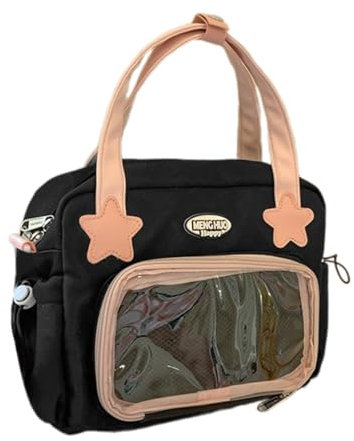 Morain Frauen Umhängetasche, Transparent, Schwarz, Sling, Nylon, Utility, Weihnachten, Damen und Mädchen