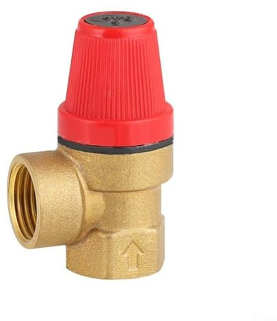 Valvola di sicurezza, valvola di sicurezza per caldaia, valvola limitatrice di pressione da 1/2 pollici, livello di pressione da 3 bar a 6 bar, valvola di scarico per acqua, olio (6 bar)