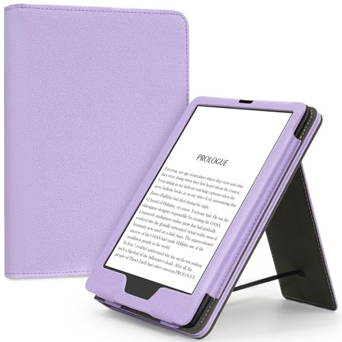 Custodia sottile per Kindle Paperwhite da 7/6,8 con cinturino da polso (12a/11a generazione 2024/2021) e Kindle Colorsoft Signature Edition, custodia con supporto e slot per schede, custodia in PU