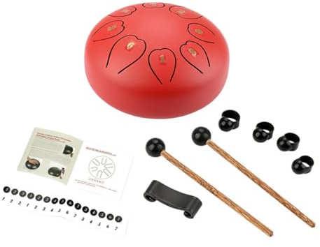 WHAMVOX Anfängerfreundliche Ätherische Trommel Metallzungentrommel Mit Schlägeln – Ideal Für Yoga Musikübungen Und Als